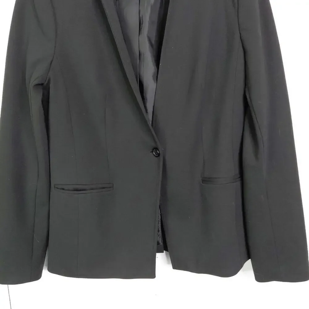 Banana Republic Blazer Womens 6 Ponte One Button Inverted Collar Career Business